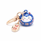 Porte-Clés Maneki Neko Bleu Yoka