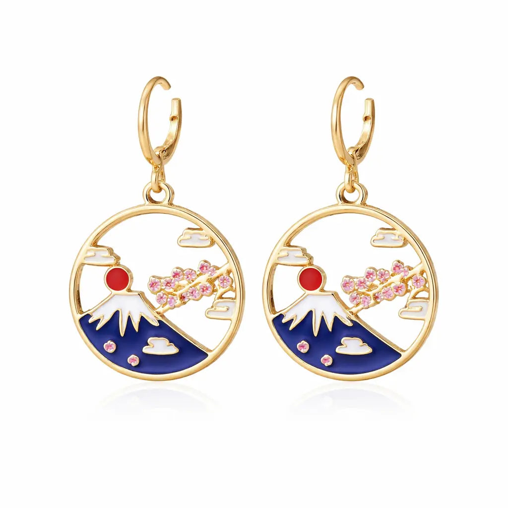 Boucles d'Oreilles Mont Fuji Yoka