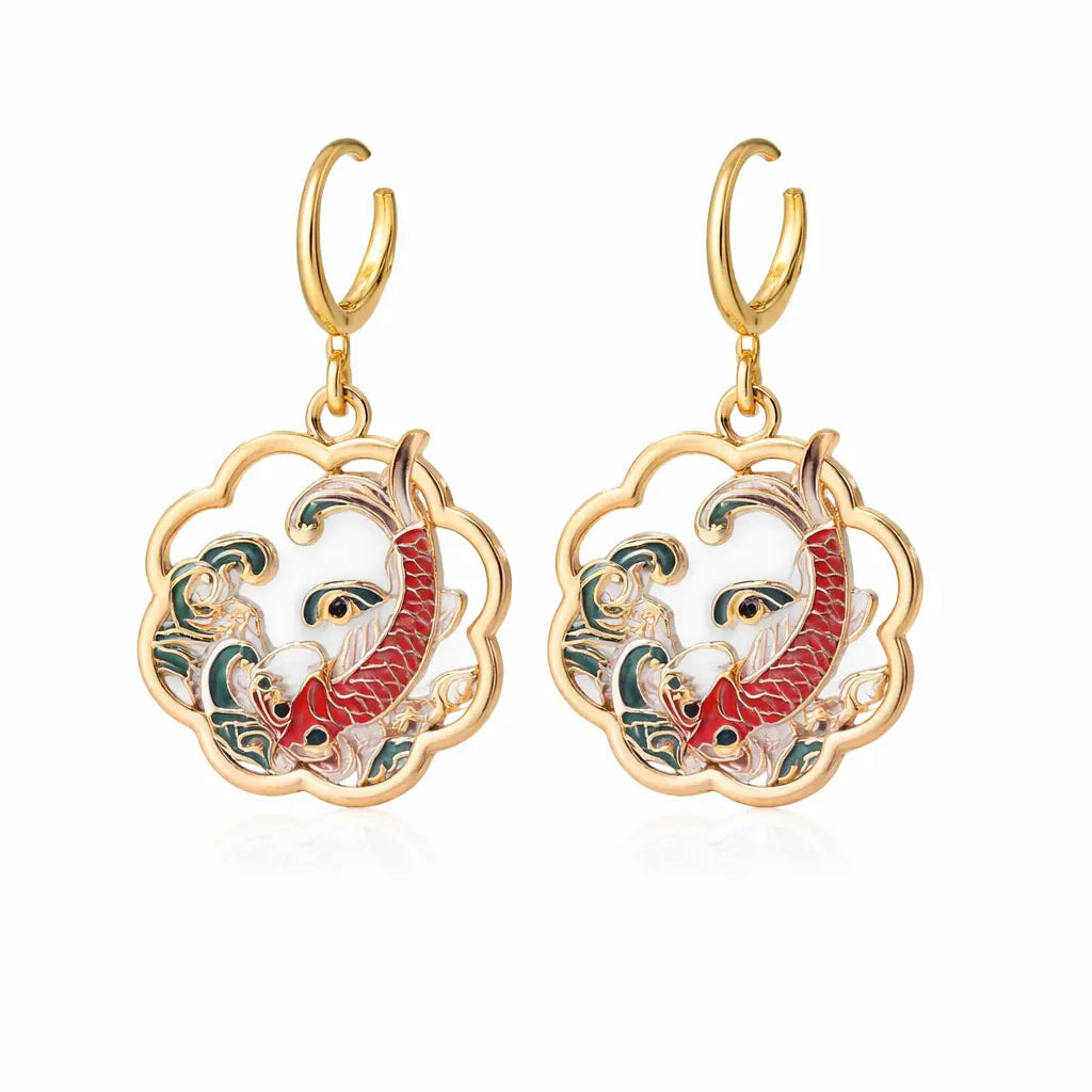 Boucles d'Oreilles Carpe Koï Yoka