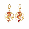 Boucles d'Oreilles Dragon Doré Yoka