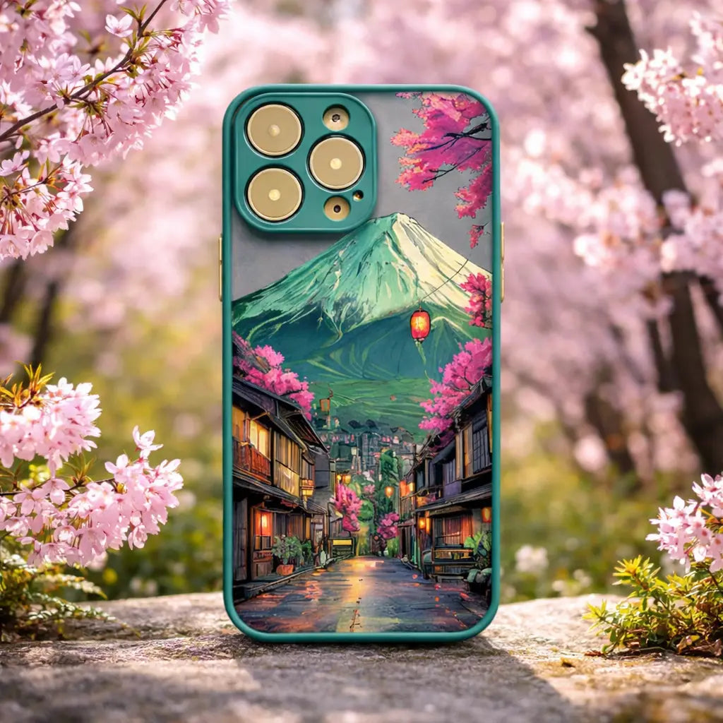 Coque Téléphone Mont Fuji Vert Yoka