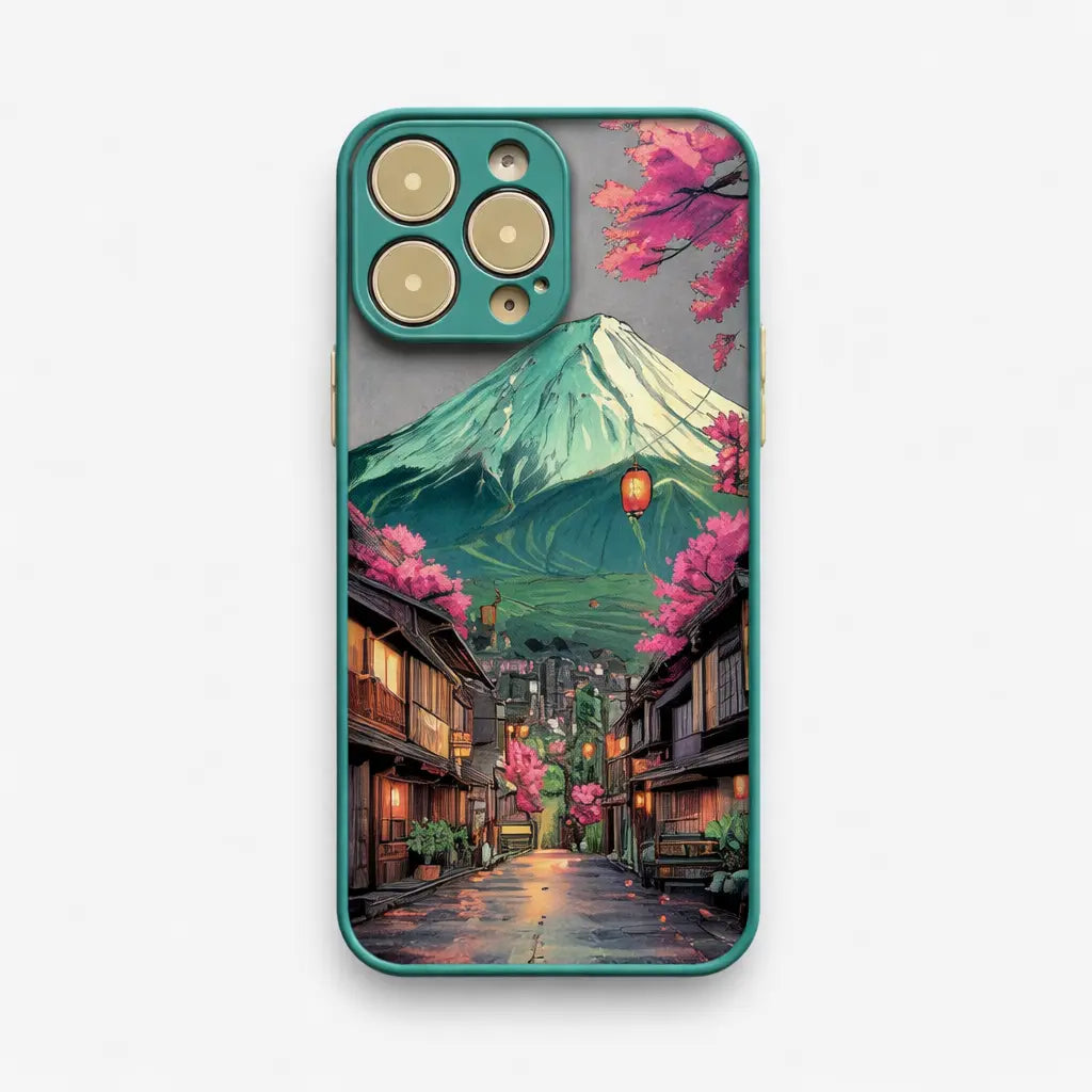 Coque Téléphone Mont Fuji Vert Yoka