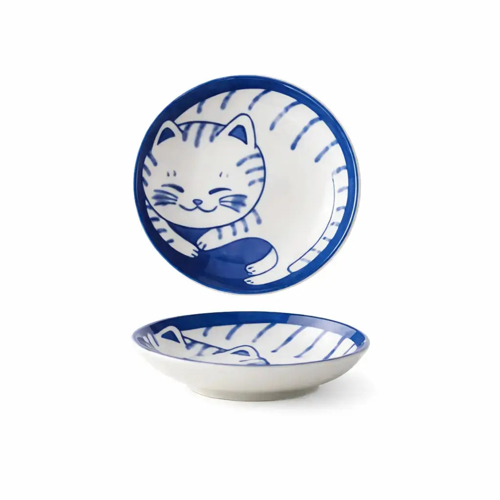 Assiette Céramique Japonaise Chat Yoka