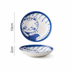Assiette Céramique Japonaise Chat Yoka
