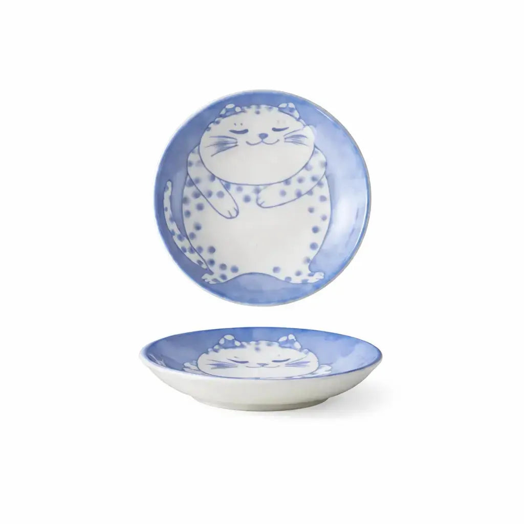 Assiette Céramique Japonaise Chat Yoka
