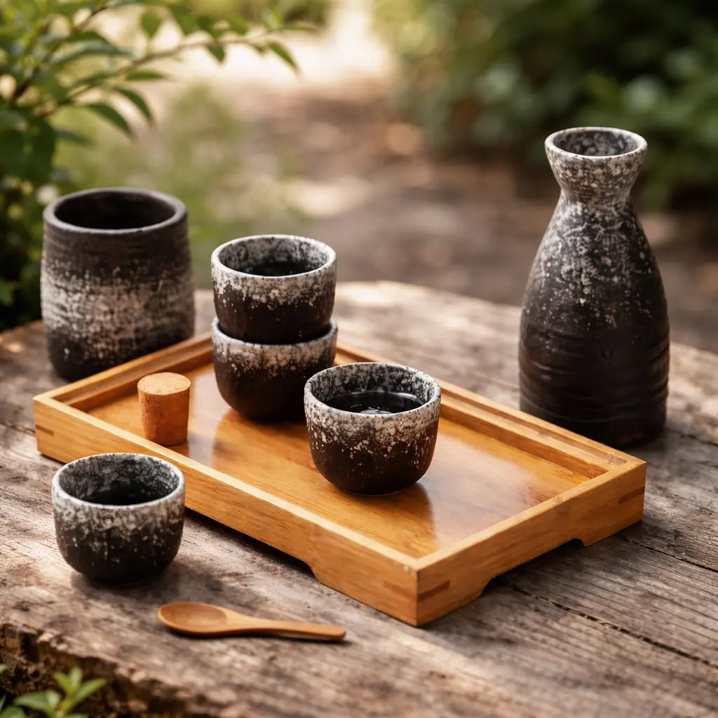 Service à Saké Japonais Céramique Yoka
