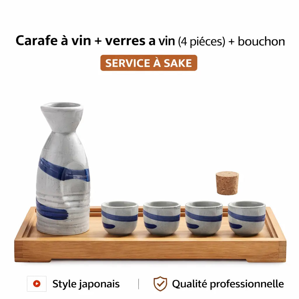 Service à Saké Japonais Céramique Yoka