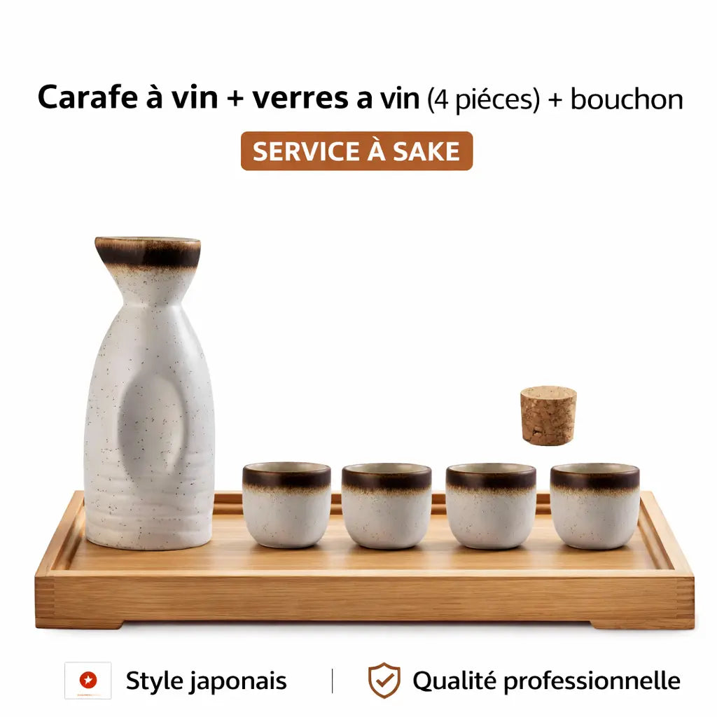 Service à Saké Japonais Céramique Yoka