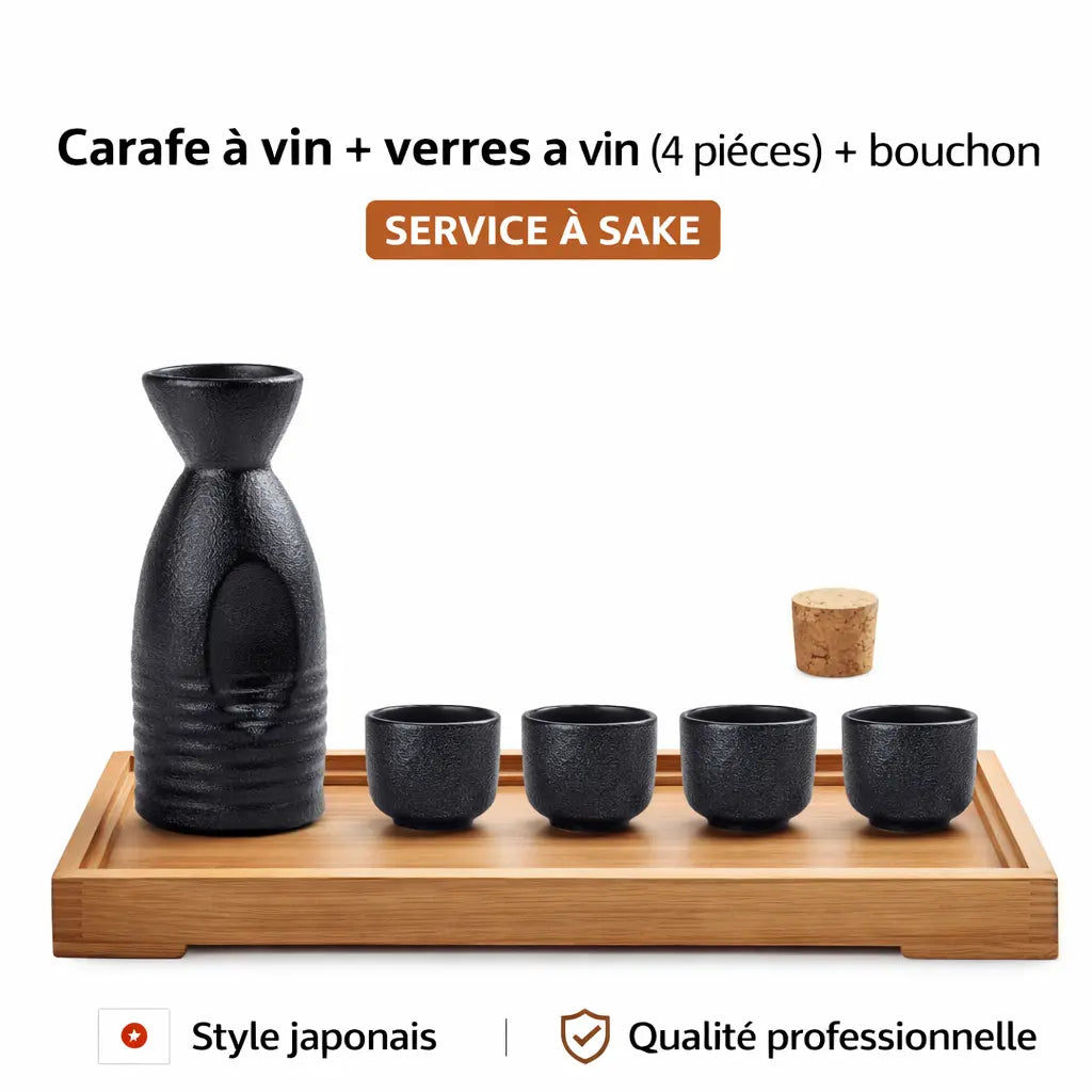 Service à Saké Japonais Céramique Yoka