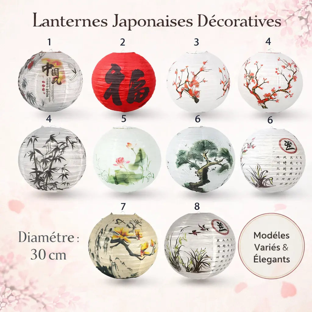 Lanternes japonaises d'Intérieur Yoka