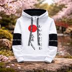 Sweat Japonais à Capuche Blanc Sport Yoka