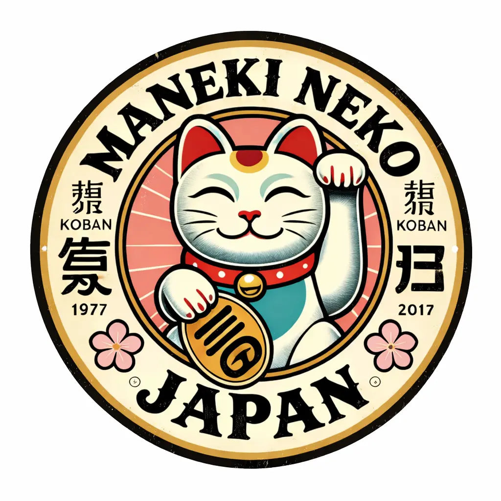 Plaque Murale Japonaise Neko - 20 cm Yoka