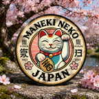 Plaque Murale Japonaise Neko - 20 cm Yoka