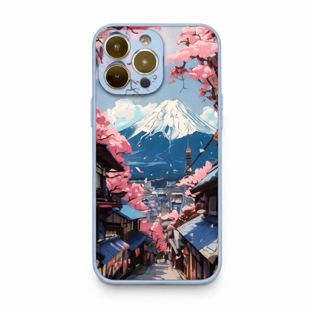 Coque Téléphone Mont Fuji Bleu Yoka