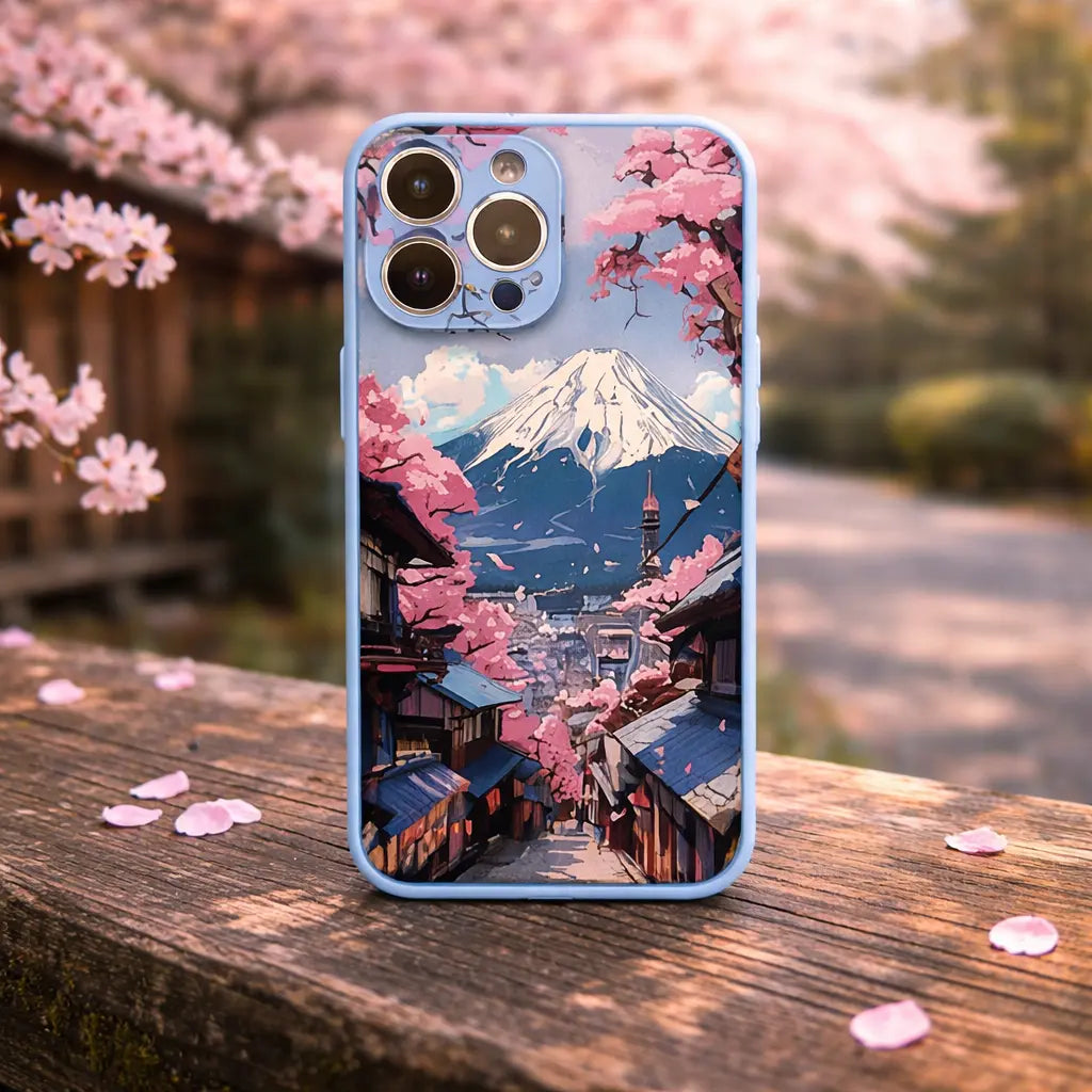 Coque Téléphone Mont Fuji Bleu Yoka