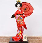 Figurine Geisha Ombrelle Rouge Yoka