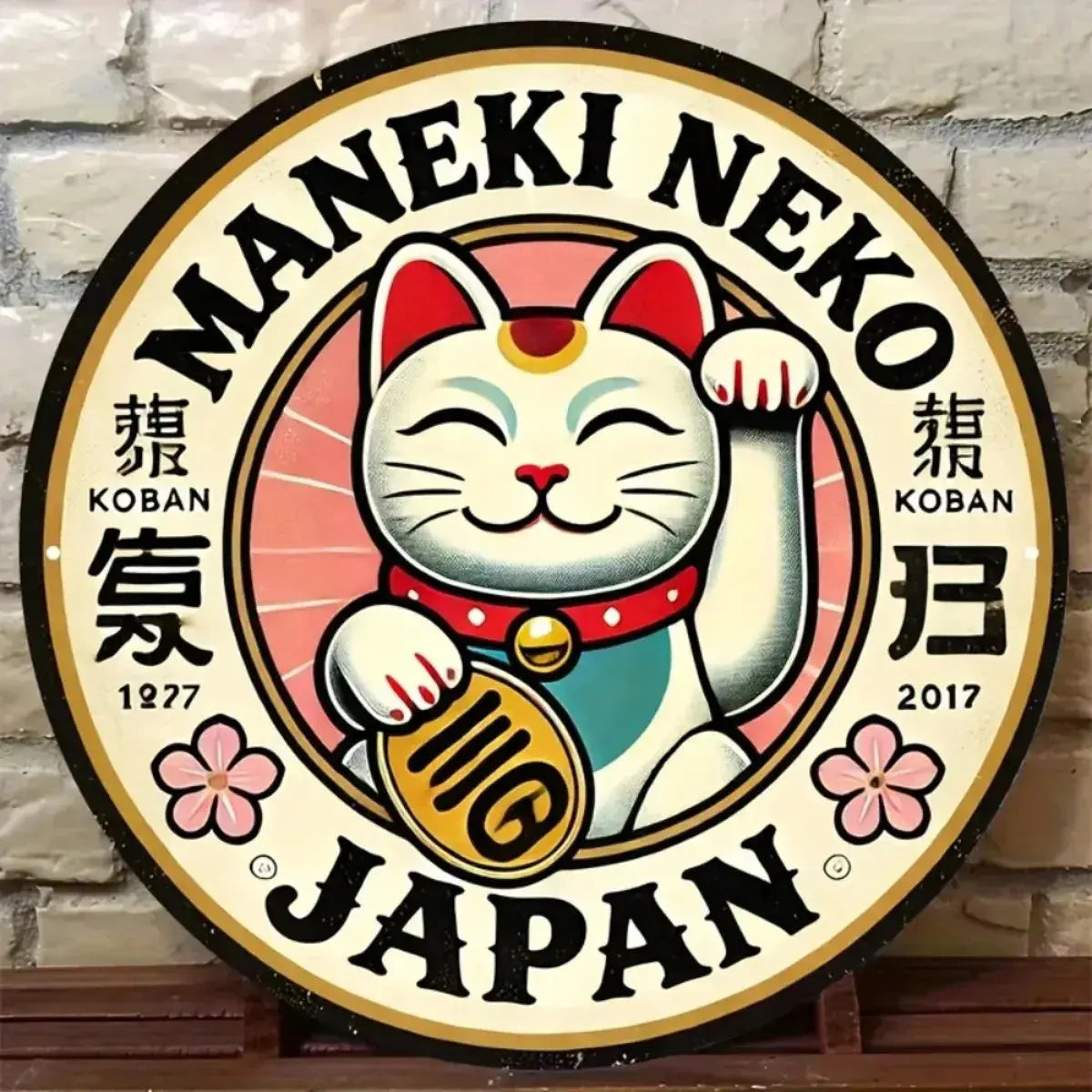 Plaque Murale Neko Japonais - 20 cm Yoka