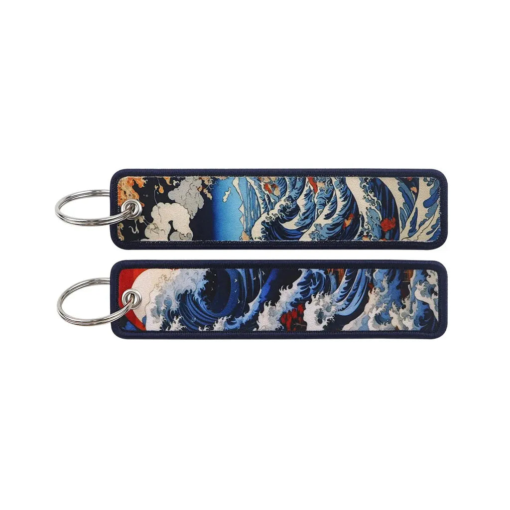 Japanese Key Tag Good Luck Keychains for Car Motorcycles Keys Holder Keyring Women Jet Tag Fashion Jewelry Accessories Gifts Yoka