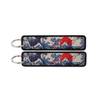 Japanese Key Tag Good Luck Keychains for Car Motorcycles Keys Holder Keyring Women Jet Tag Fashion Jewelry Accessories Gifts Yoka