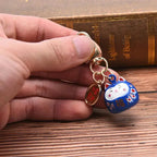 Porte-Clés Maneki Neko Bleu Yoka