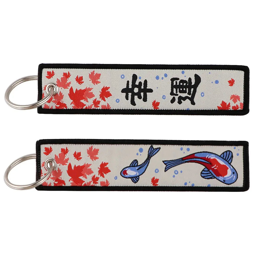 Japanese Key Tag Good Luck Keychains for Car Motorcycles Keys Holder Keyring Women Jet Tag Fashion Jewelry Accessories Gifts Yoka
