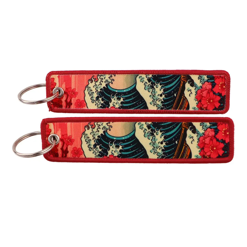 Japanese Key Tag Good Luck Keychains for Car Motorcycles Keys Holder Keyring Women Jet Tag Fashion Jewelry Accessories Gifts Yoka