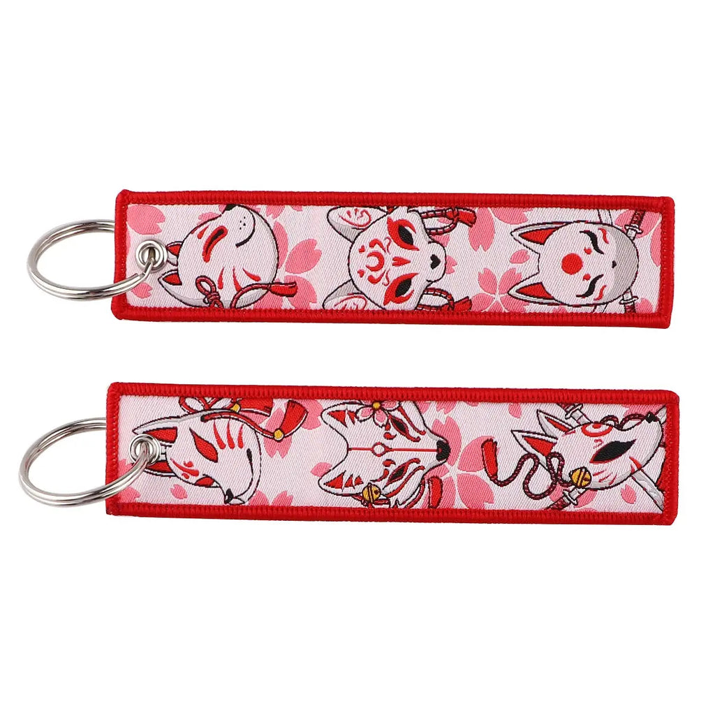 Japanese Key Tag Good Luck Keychains for Car Motorcycles Keys Holder Keyring Women Jet Tag Fashion Jewelry Accessories Gifts Yoka