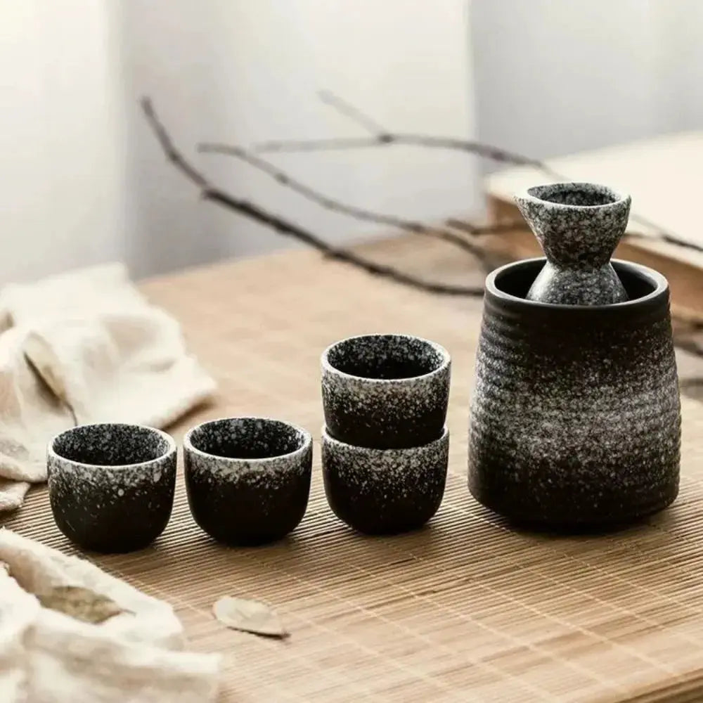 Service à Saké Japonais en Céramique Yoka