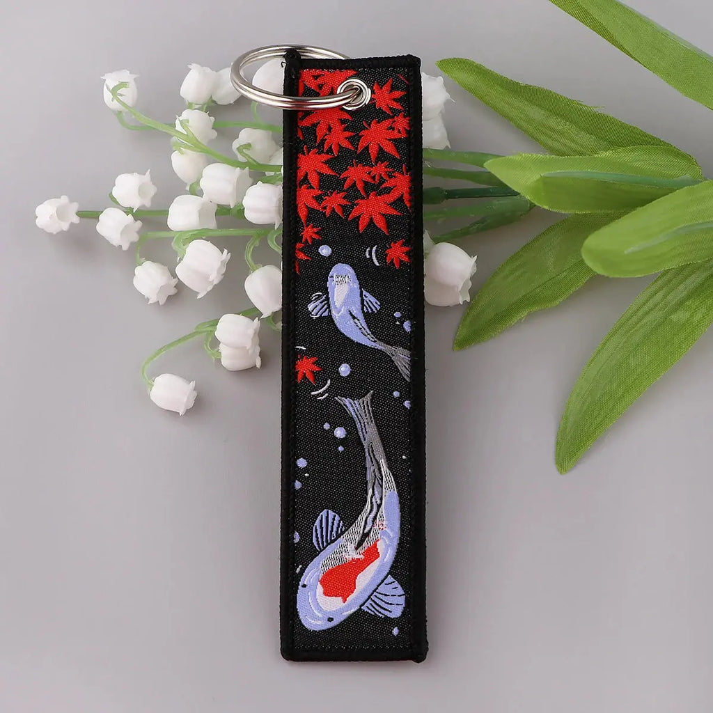 Japanese Key Tag Good Luck Keychains for Car Motorcycles Keys Holder Keyring Women Jet Tag Fashion Jewelry Accessories Gifts Yoka