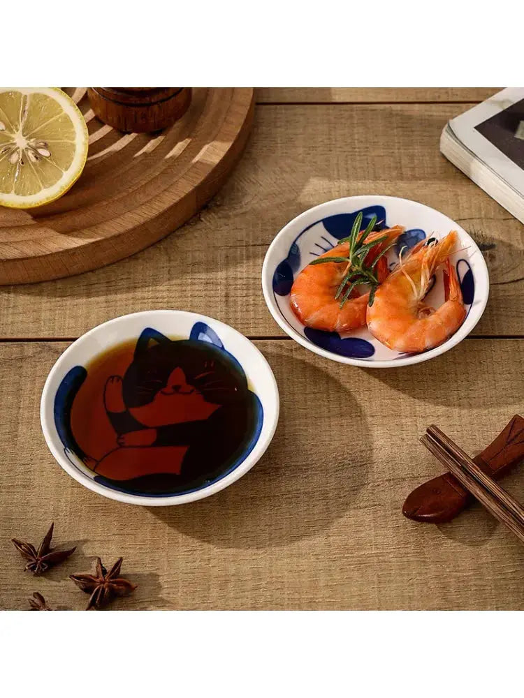 Assiette Céramique Japonaise Chat Yoka