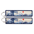 Japanese Key Tag Good Luck Keychains for Car Motorcycles Keys Holder Keyring Women Jet Tag Fashion Jewelry Accessories Gifts Yoka