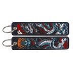 Japanese Key Tag Good Luck Keychains for Car Motorcycles Keys Holder Keyring Women Jet Tag Fashion Jewelry Accessories Gifts Yoka