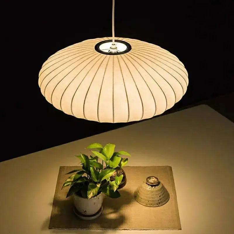 Lampe Japonaise Suspendue en Soie Yoka